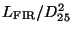 $L_{\rm{FIR}}/
D^2_{25}$