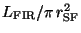 $L_{\rm {FIR}}/\pi\,r^2_{\rm {SF}}$