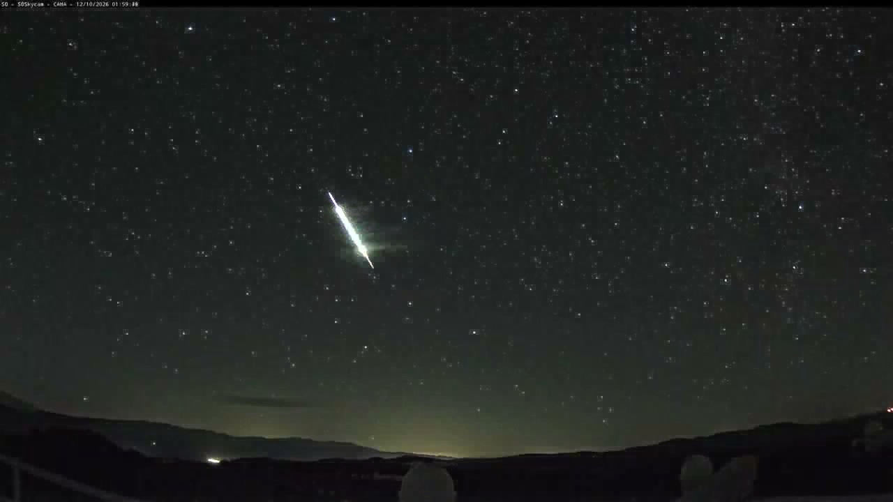 Bólido cometario registrado el 12 de octubre
